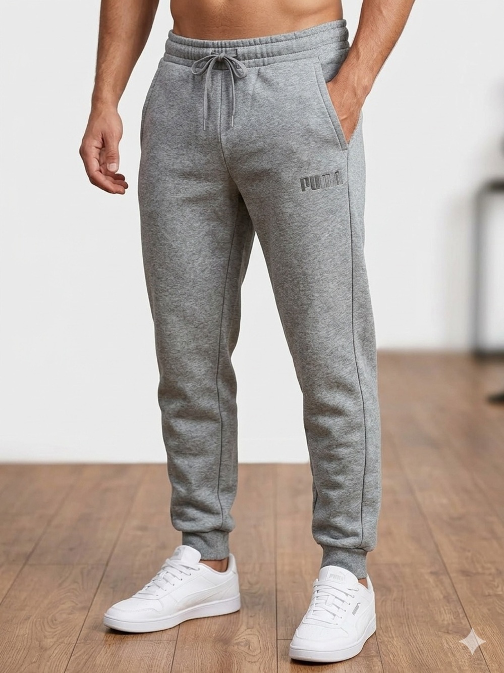 Puma Gray Men's Jogger Sweatpants